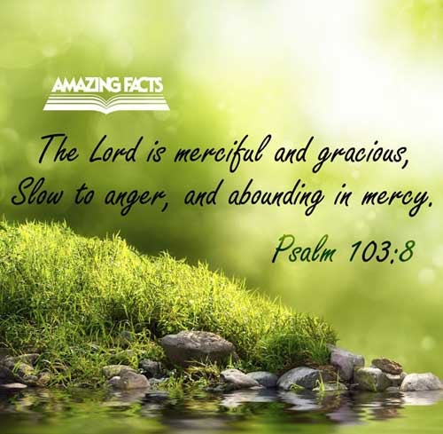 Psalms 103:8 - This Scripture Picture is provided courtesy of Amazing Facts.  Visit us at www.amazingfacts.org