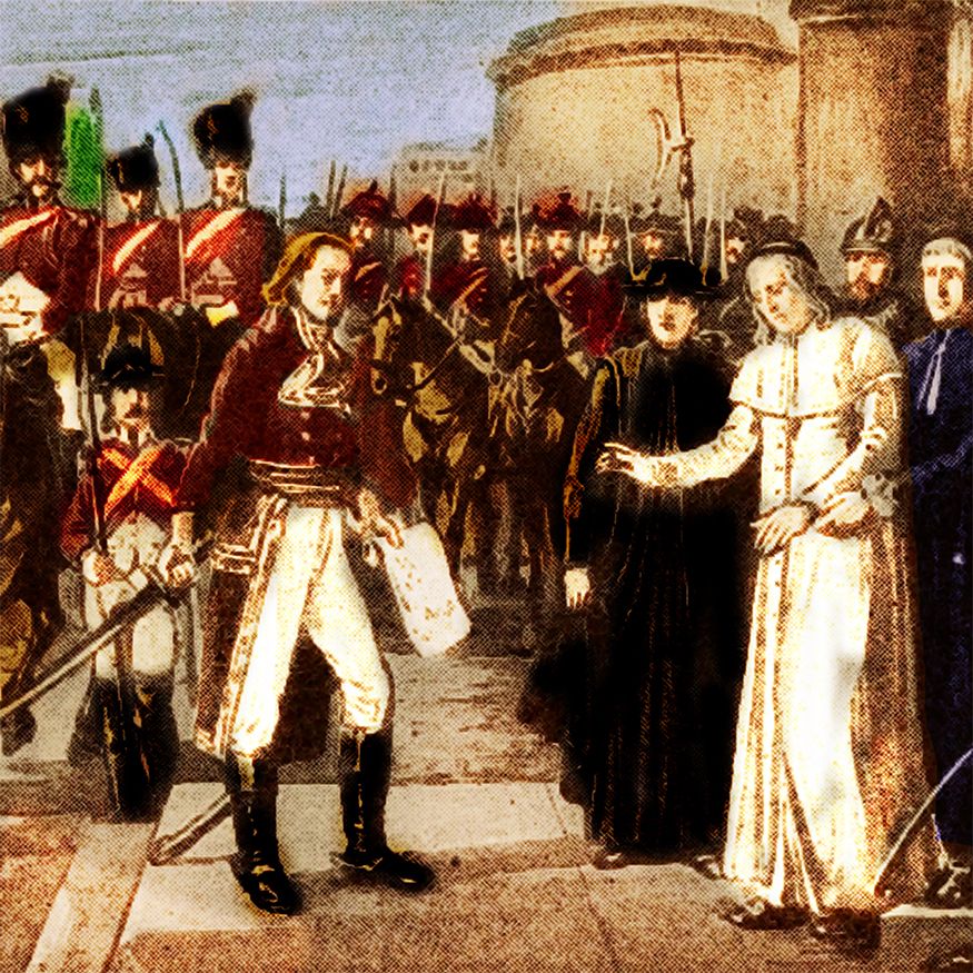 Pope taken captive by General Berthier