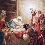Mary at the manger