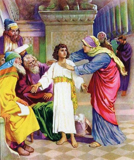 Jesus in the temple as a boy