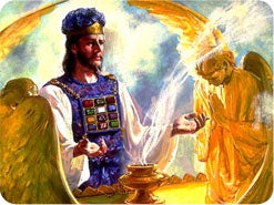 11. Quels sont les deux symboles du sanctuaire que Jésus accomplit pour nous?