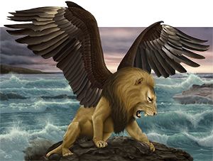 2. The four beasts of Daniel 7 represent four kingdoms  (verses 17, 18). Babylon, the first kingdom (Daniel 2:38, 39), is represented as a lion in Daniel 7:4. (See also Jeremiah 4:7; 50:17, 43, 44.) W