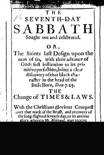 The Seventh Day Sabbath Sought Out